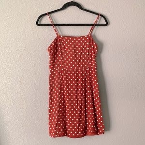 Sky and Sparrow | Red and white polka dot, tank top dress. Size Small